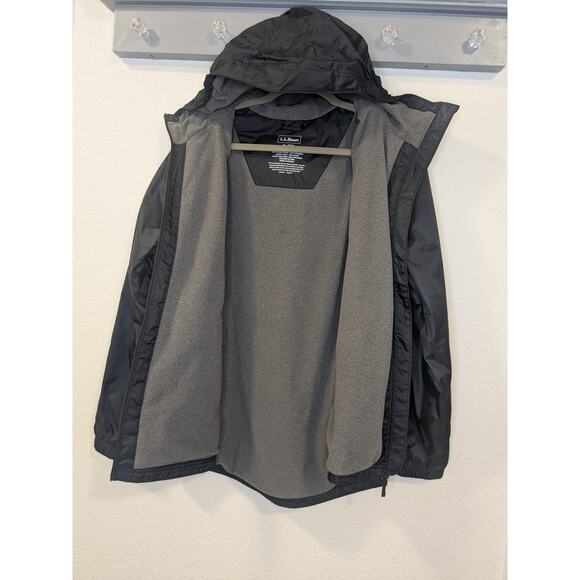 LL Bean PrimaLoft Packaway Hooded Black Water Proof Jacket Women Size XL 293390 - Picture 7 of 8